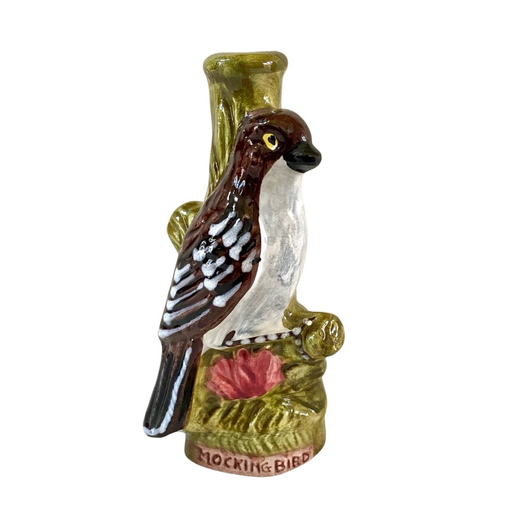 VINTAGE GARNIER LIQUEURS #315 MOCKINGBIRD (EMPTY) DECANTER H: 5.25”